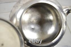 Antique Webster & Son Victorian Silver Plated Etched Tea Set 3 Pc Set