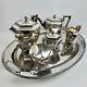 Antique Webster & Sons Egws Silverplate Tea Service With Tray (21)