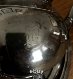 Antique Wilcox Quadruple Silver Plate 5 pc Tea Set Animal Theme Monogram B