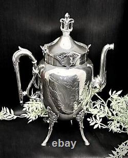 Antique Wilcox Silver Plate Co. Coffee Pot / Tea Pot Aesthetic Period 1870's