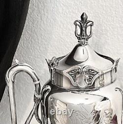 Antique Wilcox Silver Plate Co. Coffee Pot / Tea Pot Aesthetic Period 1870's