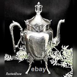 Antique Wilcox Silver Plate Co. Coffee Pot / Tea Pot Aesthetic Period 1870's