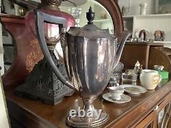 Antique art deco 4 Piece Silver plate Tea & Coffee Set signed TB&S c1900
