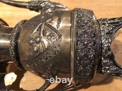 Antique detailed ornate rare Rogers smith co 1924 silver tea pot WOW