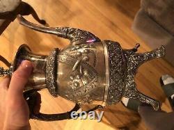 Antique detailed ornate rare Rogers smith co 1924 silver tea pot WOW