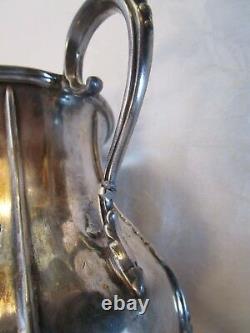 Antique silver plate Art Nouveau 3 pc. Set tea pot sugar & creamer ACORN FINIALS