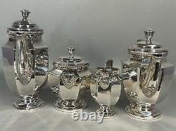 Antique silver-plated tea set from 19th century Christofle FREE SHIPPING