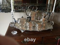 Antique silver tea and coffee service set