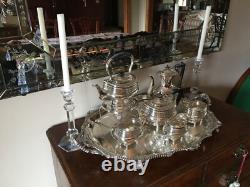 Antique silver tea and coffee service set