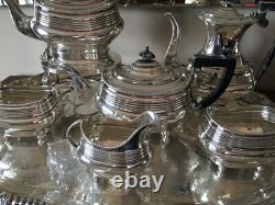 Antique silver tea and coffee service set
