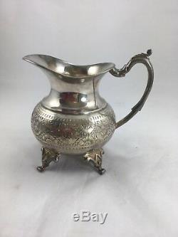 Antique/vintage E. P. S. Silver Plated Coffee And Tea Set Marked E. P. S 15M