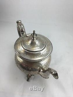 Antique/vintage E. P. S. Silver Plated Coffee And Tea Set Marked E. P. S 15M