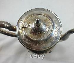 Antique/vintage E. P. S. Silver Plated Coffee And Tea Set Marked E. P. S 15M