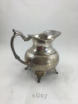 Antique/vintage E. P. S. Silver Plated Coffee And Tea Set Marked E. P. S 15M