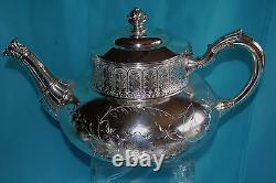 Antuqie Silverplate Quadruplate 5 Pieces Tea Set James W. Tufts England