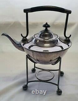 Art Deco EPNS Teapot Tea Pot + Stand AB&Co Albert J Beardshaw & Co. Silver plate