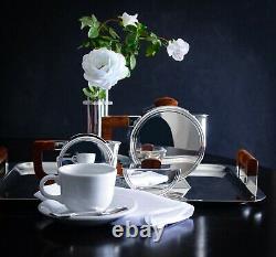 Art Deco Number 1925 Christofle Silverplate and Ebonized Wood Tea Set