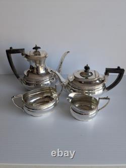 Art Deco Silver Plated Four-Piece Tea Set c1950 Hallmarked