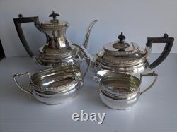 Art Deco Silver Plated Four-Piece Tea Set c1950 Hallmarked