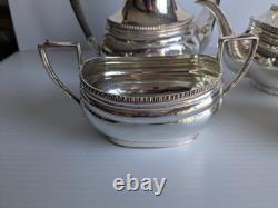 Art Deco Silver Plated Four-Piece Tea Set c1950 Hallmarked