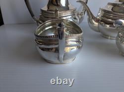 Art Deco Silver Plated Four-Piece Tea Set c1950 Hallmarked