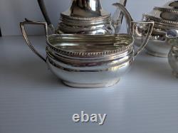 Art Deco Silver Plated Four-Piece Tea Set c1950 Hallmarked