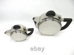 Art Deco Silverplate Teapot And Creamer Christofle Or Escapade Paris