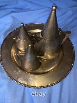 Art Deco Style Silver Plate/EPNS Conical Coffee/Tea Set Great condition