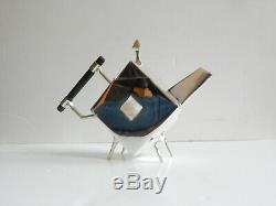Art Deco Tea Pot Christopher Dresser Silverplate Ebonised Wood Handle
