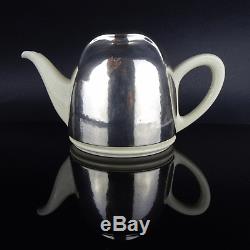 Art Deco Teekanne Kanne, Tea Pot, Silverplate, Hutschenreuther & WMF 1920-1930