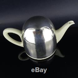 Art Deco Teekanne Kanne, Tea Pot, Silverplate, Hutschenreuther & WMF 1920-1930