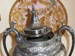 Art Nouveau Antique Victorian P. B. & P. Co Silver Plated Tea Hot Water Server