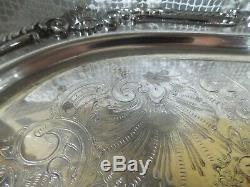 Art Nouveau Silver On Copper Tea Service 9 Pieces