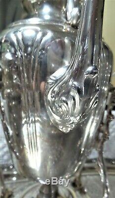 Art Nouveau Silver On Copper Tea Service 9 Pieces