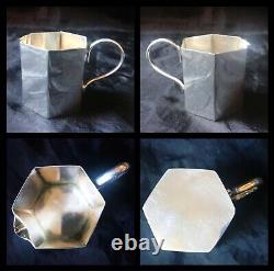 Arts & Crafts Three Piece Silver Plate Bachelors Tea Coffee Set Service