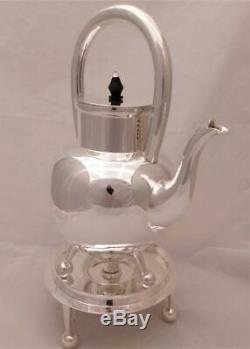 Arts and Crafts Silver Plated Tea Kettle and Stand Christopher Dresser Type 1880