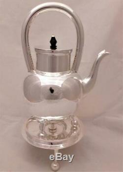 Arts and Crafts Silver Plated Tea Kettle and Stand Christopher Dresser Type 1880