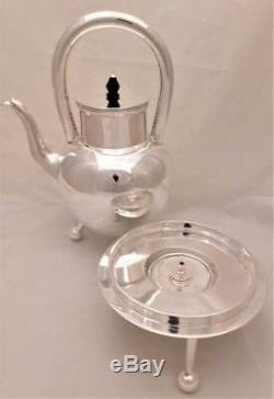 Arts and Crafts Silver Plated Tea Kettle and Stand Christopher Dresser Type 1880