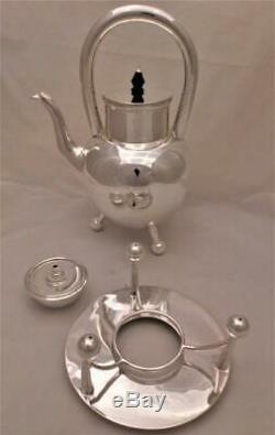 Arts and Crafts Silver Plated Tea Kettle and Stand Christopher Dresser Type 1880