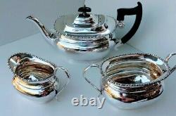 Attractive Antique Tea Set Quality Sheffield Silver Plate Nice Order Read/4 Pcs