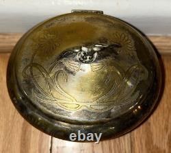 Austro Hungarian Etrog Tea Container Antique 19th Century Silver Plate Judaica