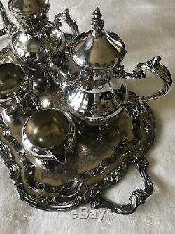 Authentic 5-Pc FB Rogers Silver Excellent Coffee Tea Set Victorian SIlverplate