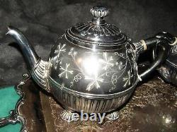 Awesome Pairpoint Mfg. Co. Quadruple Silver Plate Victorian #315 (4) Pc. Tea Set