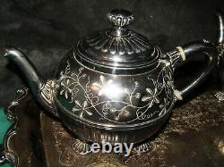 Awesome Pairpoint Mfg. Co. Quadruple Silver Plate Victorian #315 (4) Pc. Tea Set