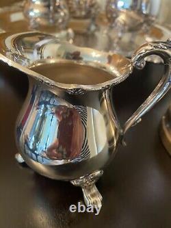 BEAUTIFULL, ORNATE ESTATE POOLE BRISTOL SILVERPLATE COFFEE/TEA SET Tarnish Free