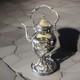 Bsc Birmingham Silver Co Silver On Copper Teapot With Burner/ Warmer & Stand