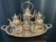 Bsc Silver On Copper 8-piece Tea Serving Set Includes Silversmith Cloths/trunk