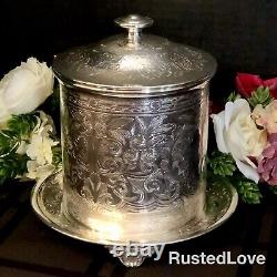 Baker Ellis Champagne Holder Ice Bucket / Tea Biscuit Jar Silver Plated England