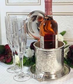 Baker Ellis Champagne Holder Ice Bucket / Tea Biscuit Jar Silver Plated England