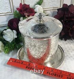 Baker Ellis Champagne Holder Ice Bucket / Tea Biscuit Jar Silver Plated England